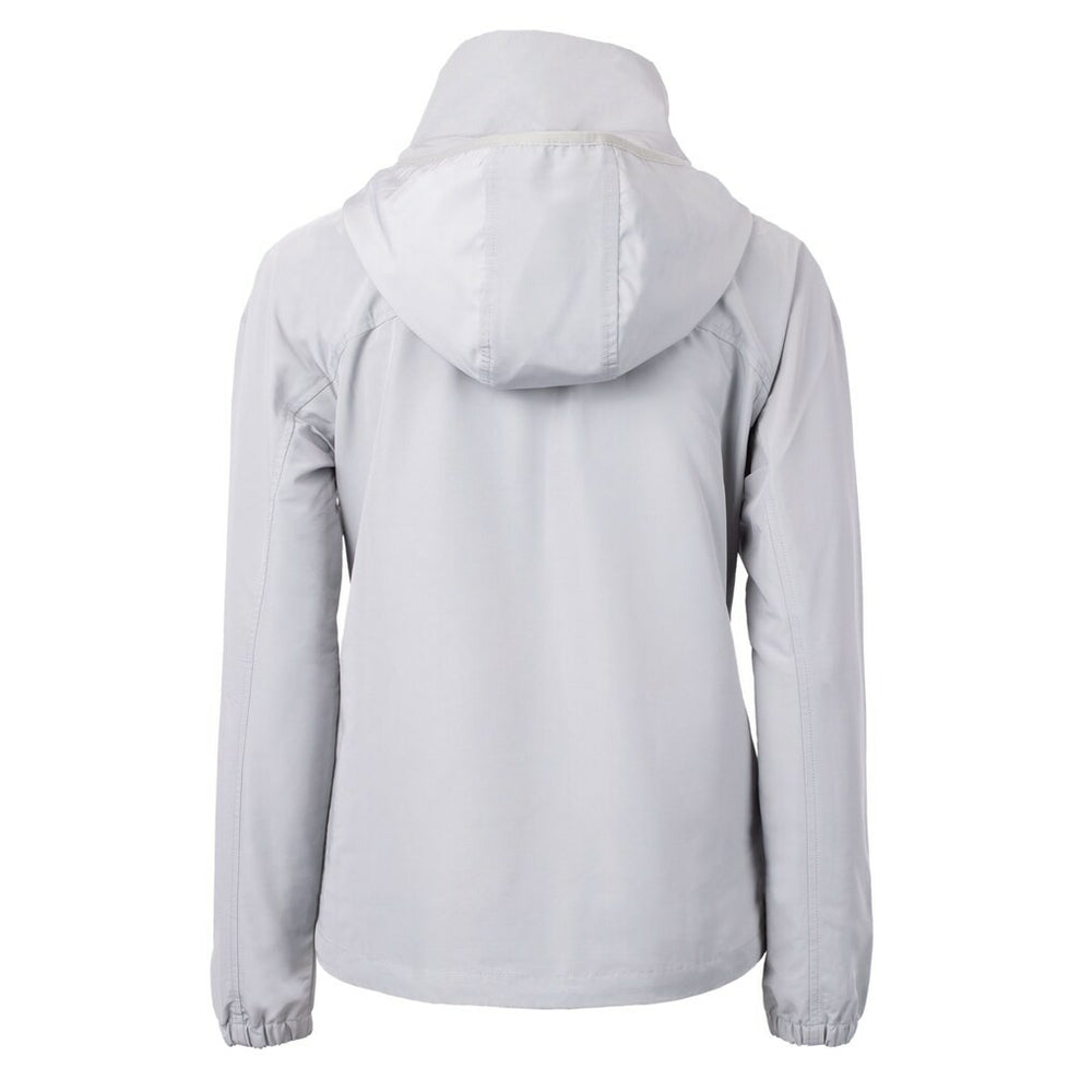 San Francisco 49ers Cutter & Buck Women's Charter Eco Recycled Half-Zip Hooded Anorak Jacket - Gray - NFL