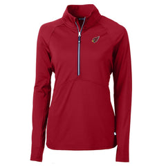Arizona Cardinals Cutter & Buck Women's Adapt Eco Knit Stretch Recycled Raglan Half-Zip Top - Cardinal - NFL