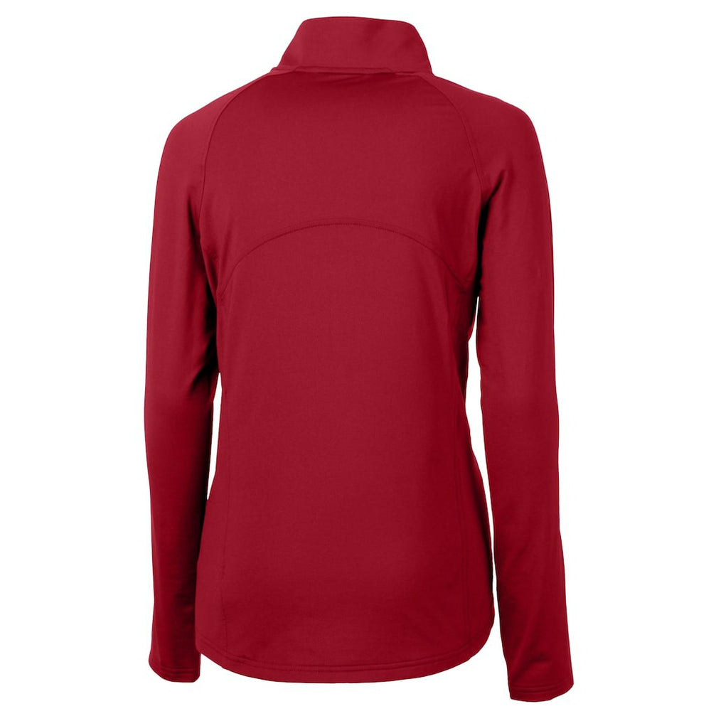 Arizona Cardinals Cutter & Buck Women's Adapt Eco Knit Stretch Recycled Raglan Half-Zip Top - Cardinal - NFL