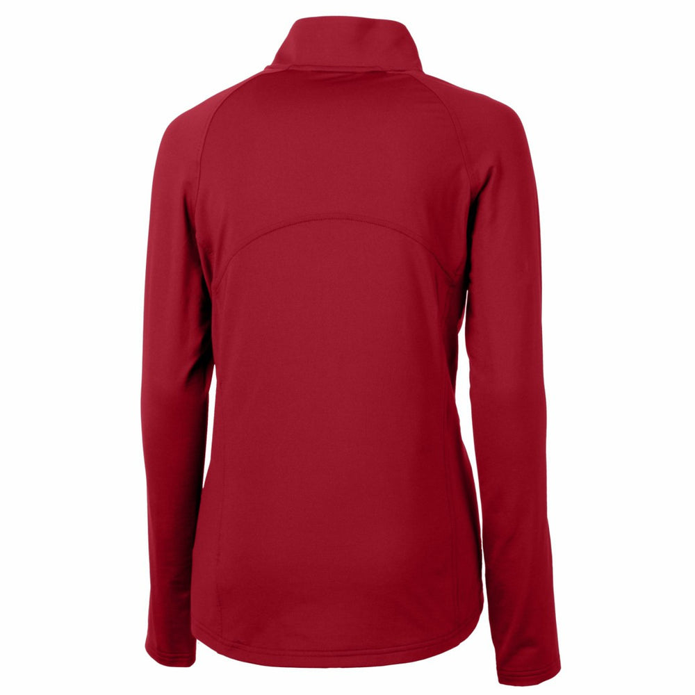 Tampa Bay Buccaneers Cutter & Buck Women's Historical Adapt Eco Knit Stretch Recycled Raglan Half-Zip Top - Red - NFL