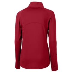 San Francisco 49ers Cutter & Buck Women's Adapt Eco Knit Stretch Recycled Raglan Half-Zip Top - Red - NFL