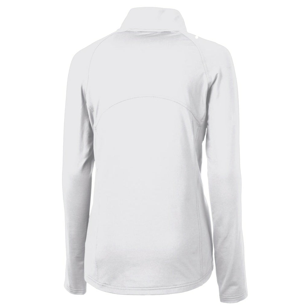 San Francisco 49ers Cutter & Buck Women's Adapt Eco Knit Stretch Recycled Raglan Half-Zip Top - White - NFL