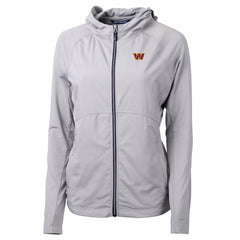 Washington Commanders Cutter & Buck Women's Primary Adapt Eco Knit Hybrid Recycled Full-Zip Jacket - Gray - NFL