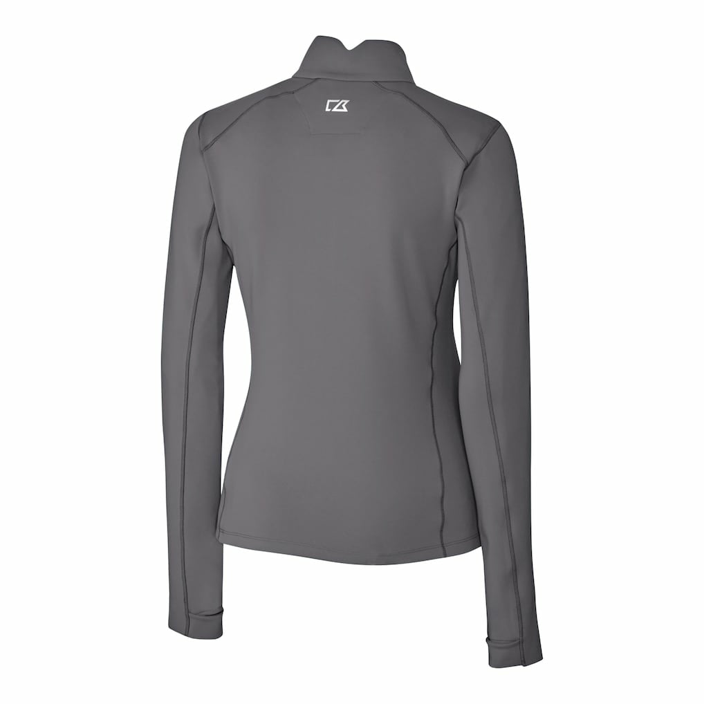 San Francisco 49ers Cutter & Buck Women's Traverse Stretch Quarter-Zip Pullover Top - Gray - NFL