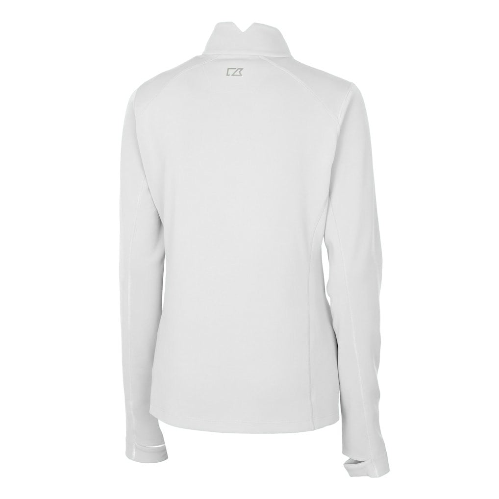 San Francisco 49ers Cutter & Buck Women's Traverse Stretch Quarter-Zip Pullover Top - White - NFL