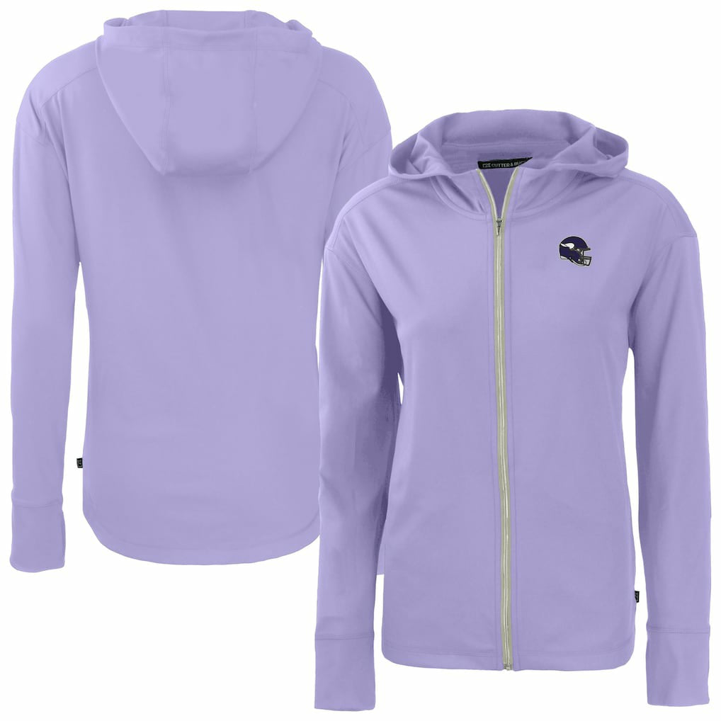 Minnesota Vikings Cutter & Buck Women's Daybreak Eco Recycled Full-Zip Hoodie Jacket - Purple - NFL