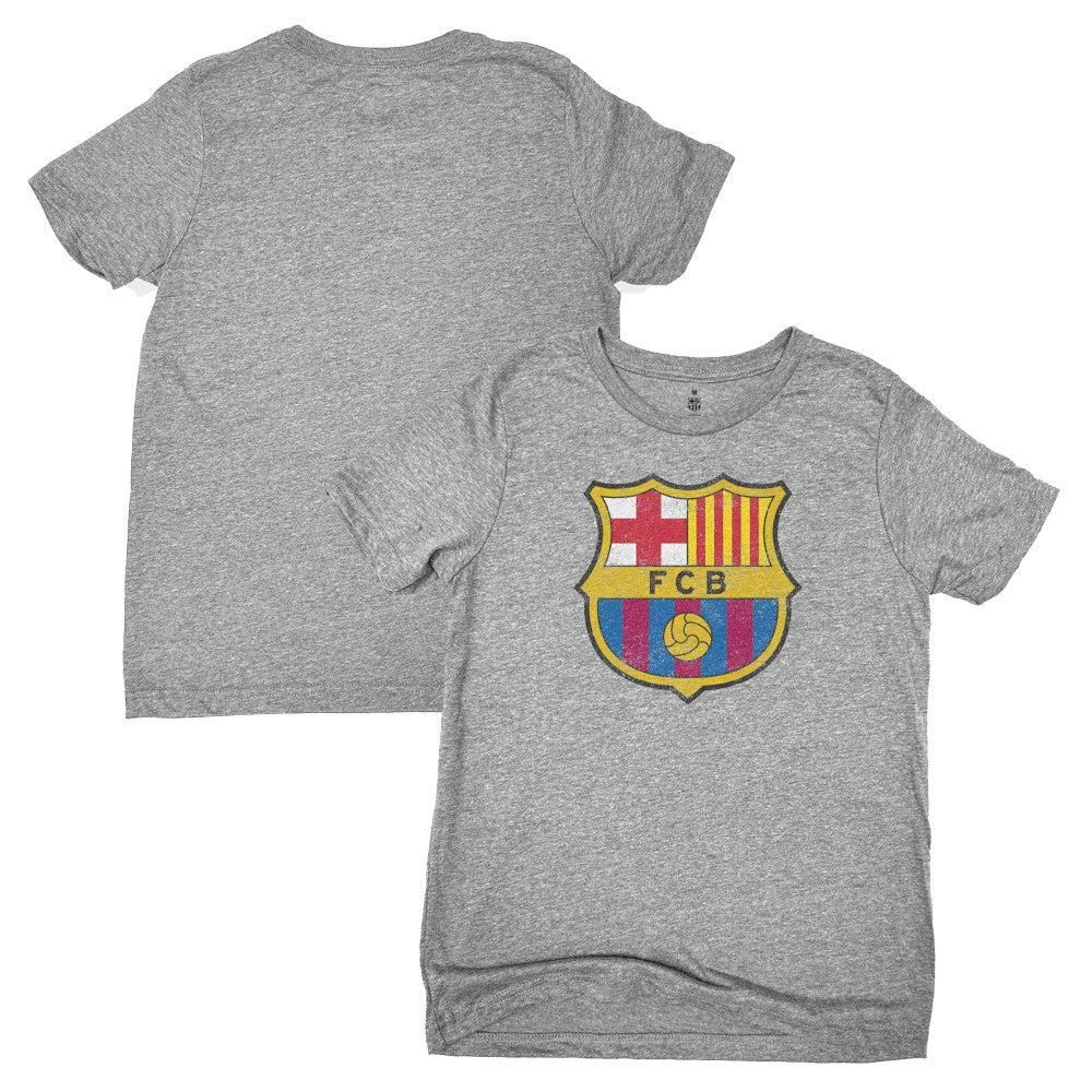 Barcelona 1863FC Youth Color Badge T-Shirt Heather Gray