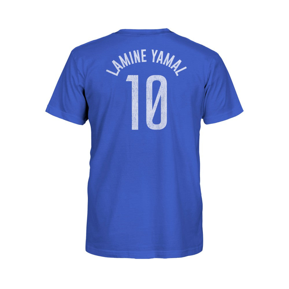 Lamine Yamal Barcelona 1863FC Youth Player Name & Number T-Shirt Blue