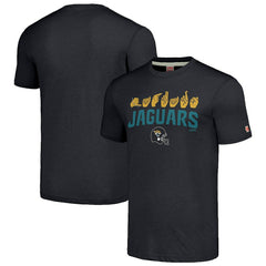 Jacksonville Jaguars Homage Unisex The NFL ASL Collection by Love Sign American Sign Language T-Shirt - Charcoal - NFL