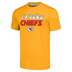 Kansas City Chiefs Homage Unisex The NFL ASL Collection by Love Sign American Sign Language T-Shirt - Gold - NFL