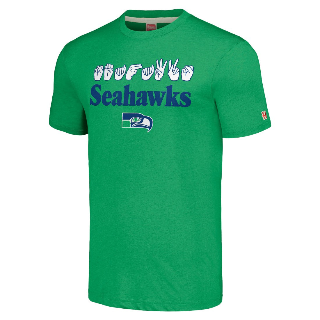 Seattle Seahawks Homage Unisex The NFL ASL Collection by Love Sign American Sign Language T-Shirt - Green - NFL