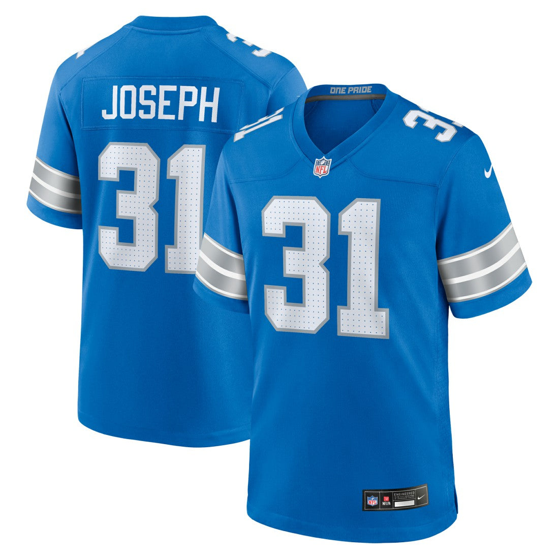 Kerby Joseph Detroit Lions Team Game Jersey - Blue - Nike