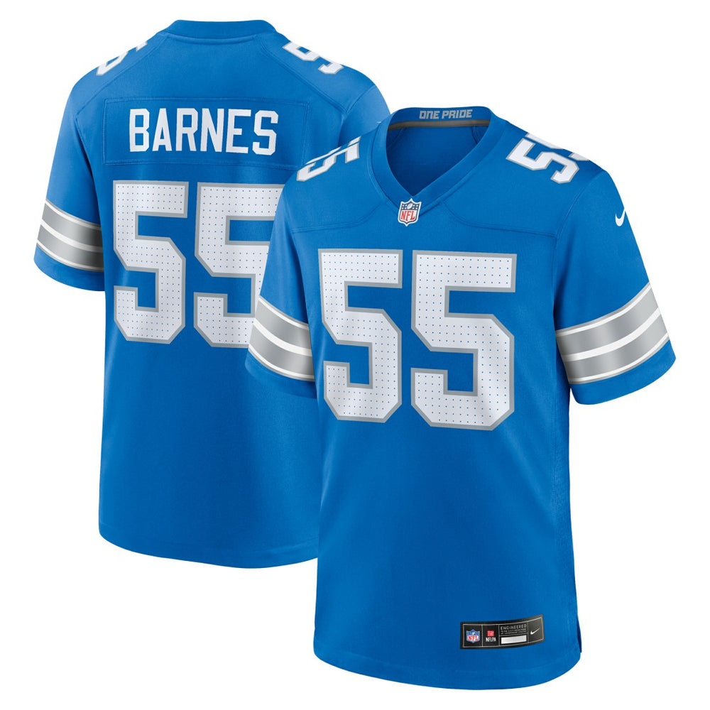 Derrick Barnes Detroit Lions Team Game Jersey - Blue - Nike