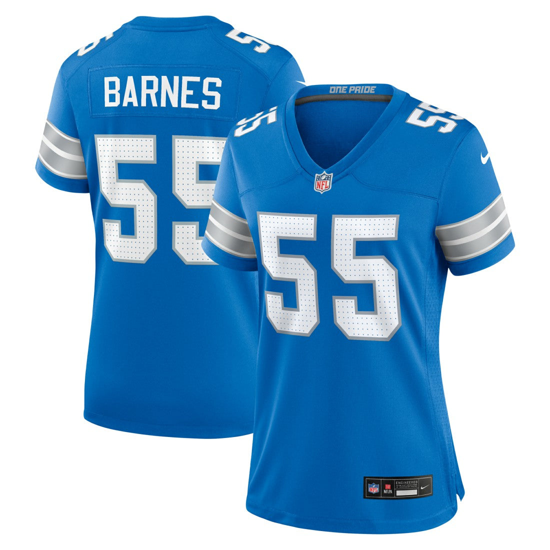 Derrick Barnes Detroit Lions Women's Team Game Jersey - Blue - Nike
