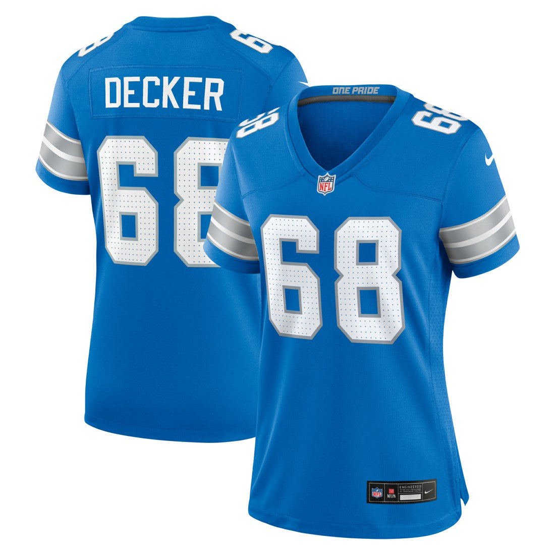 Taylor Decker Detroit Lions Women's Team Game Jersey - Blue - Nike