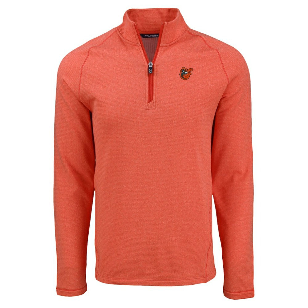 Baltimore Orioles Cutter & Buck Peshastin Eco Fleece Recycled Raglan Quarter-Zip Top for sale