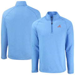 Atlanta Braves Cutter & Buck Peshastin Eco Fleece Recycled Raglan Quarter-Zip Top for sale