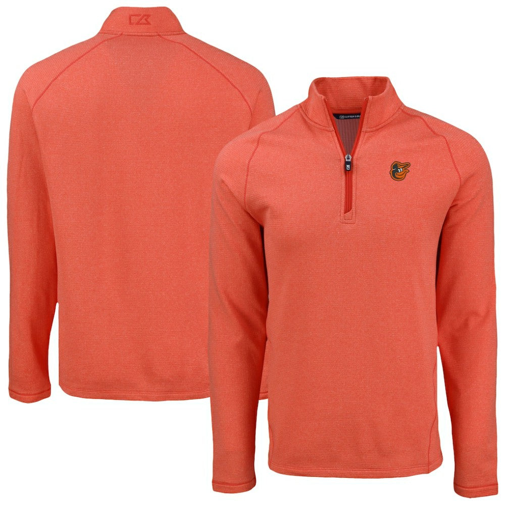 Baltimore Orioles Cutter & Buck Peshastin Eco Fleece Recycled Raglan Quarter-Zip Top Sale