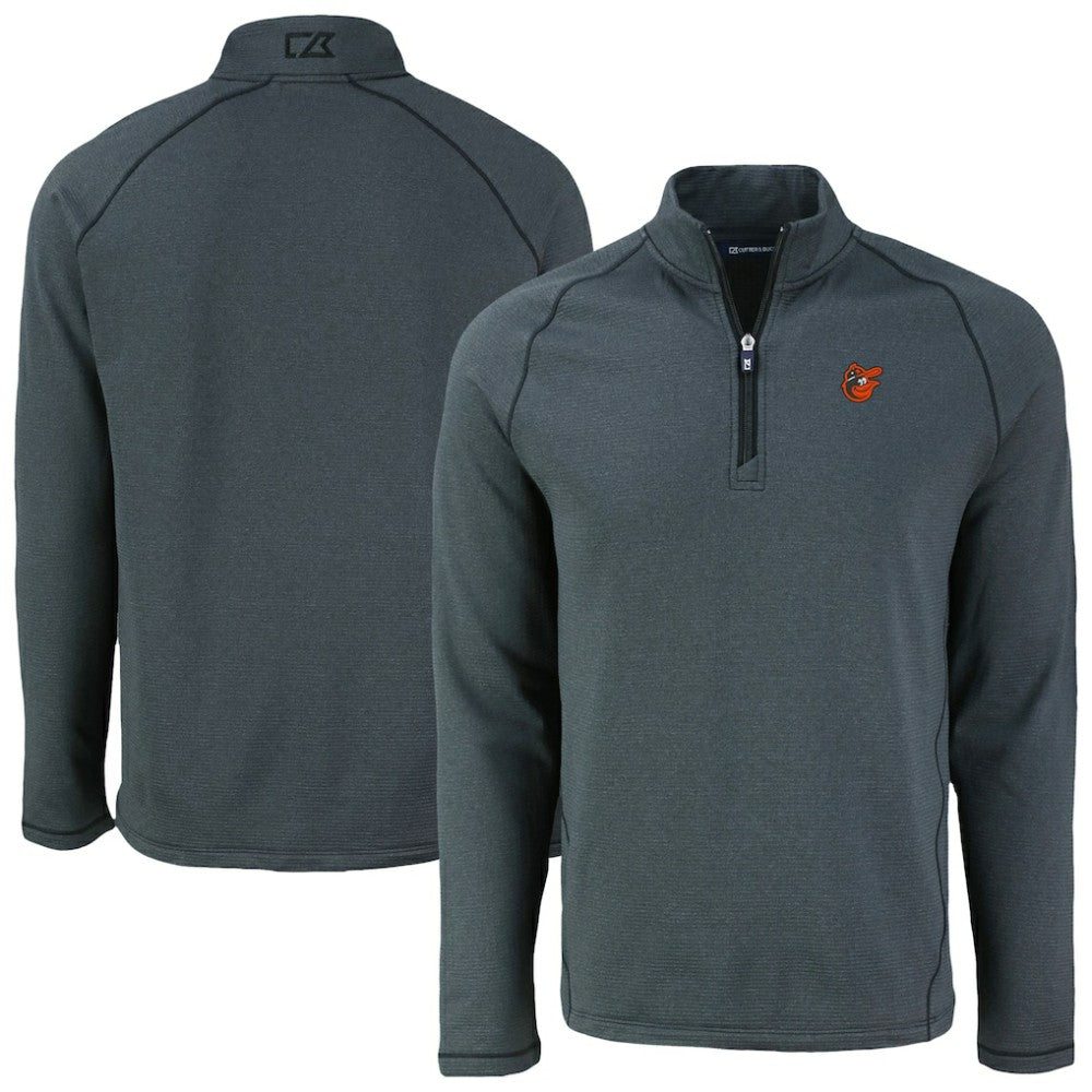 Baltimore Orioles Cutter & Buck Peshastin Eco Fleece Recycled Raglan Quarter-Zip Top Sale
