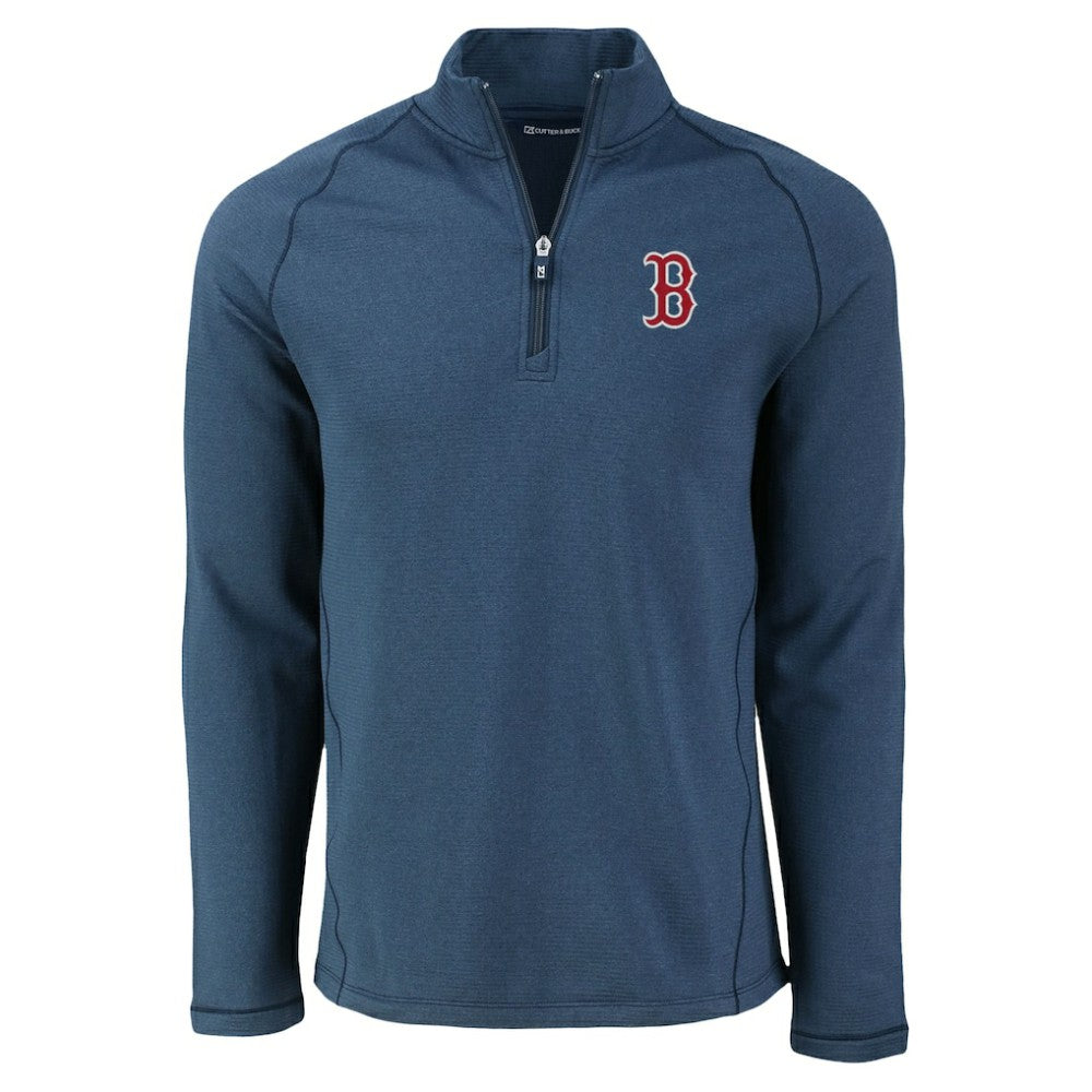 Boston Red Sox Cutter & Buck Peshastin Eco Fleece Recycled Raglan Quarter-Zip Top Sale
