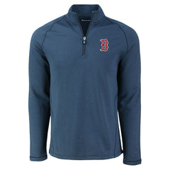 Boston Red Sox Cutter & Buck Peshastin Eco Fleece Recycled Raglan Quarter-Zip Top Sale