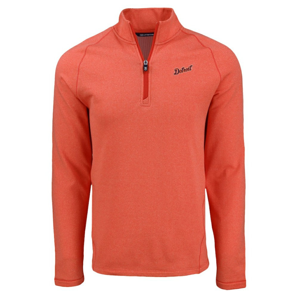 Detroit Tigers Cutter & Buck Peshastin Eco Fleece Recycled Raglan Quarter-Zip Top Outlet