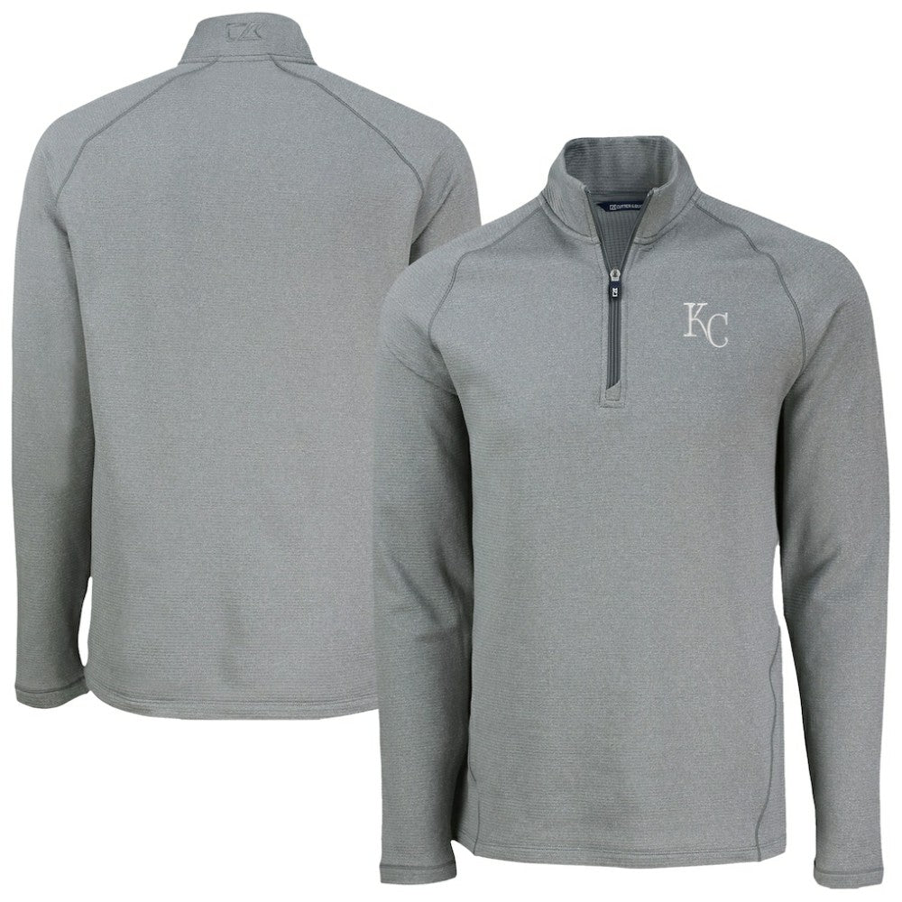 Kansas City Royals Cutter & Buck Peshastin Eco Fleece Recycled Raglan Quarter-Zip Top Outlet
