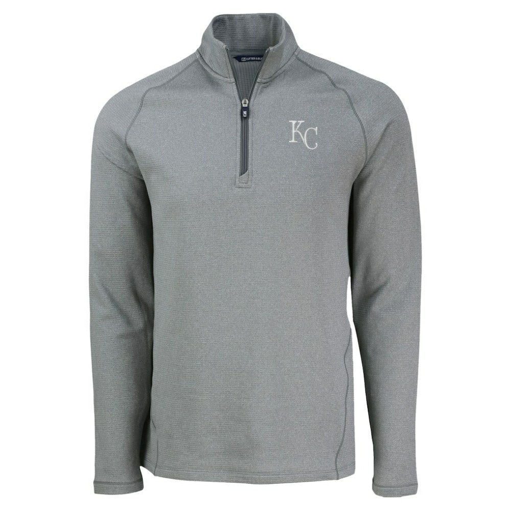 Kansas City Royals Cutter & Buck Peshastin Eco Fleece Recycled Raglan Quarter-Zip Top Outlet