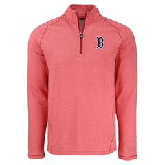 Boston Red Sox Cutter & Buck Peshastin Eco Fleece Recycled Raglan Quarter-Zip Top for sale