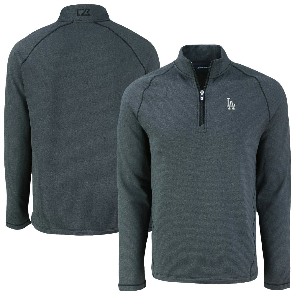 Los Angeles Dodgers Cutter & Buck Peshastin Eco Fleece Recycled Raglan Quarter-Zip Top Sale