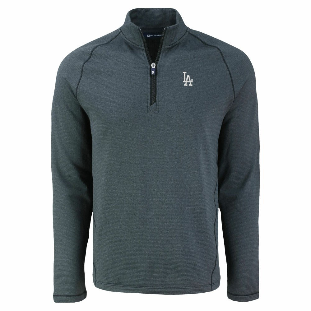 Los Angeles Dodgers Cutter & Buck Peshastin Eco Fleece Recycled Raglan Quarter-Zip Top Sale