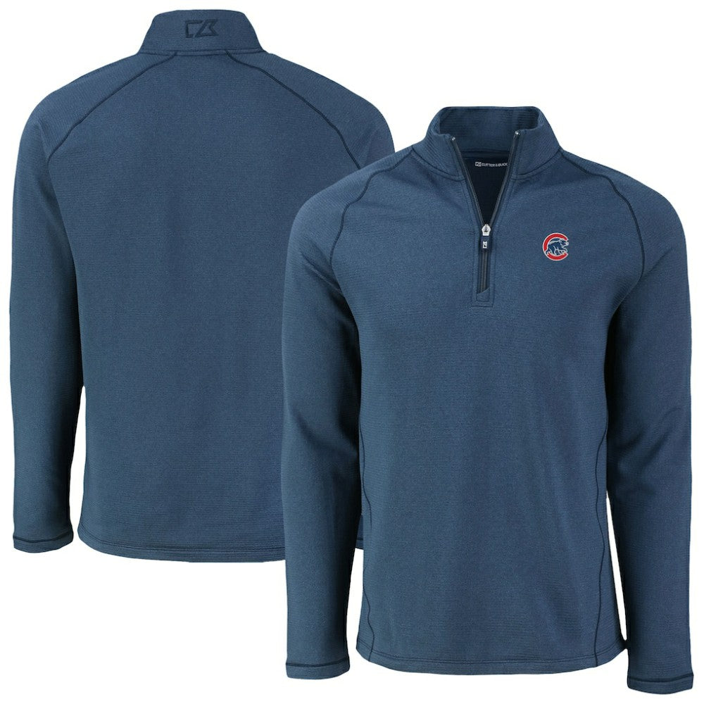 Chicago Cubs Cutter & Buck Peshastin Eco Fleece Recycled Raglan Quarter-Zip Top Near Me