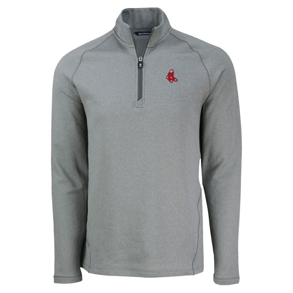 Boston Red Sox Cutter & Buck Peshastin Eco Fleece Recycled Raglan Quarter-Zip Top Sale