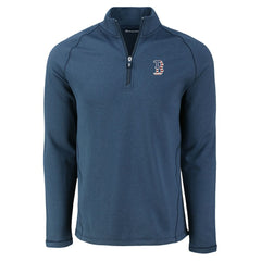 Boston Red Sox Cutter & Buck Peshastin Eco Fleece Recycled Raglan Quarter-Zip Top Discount