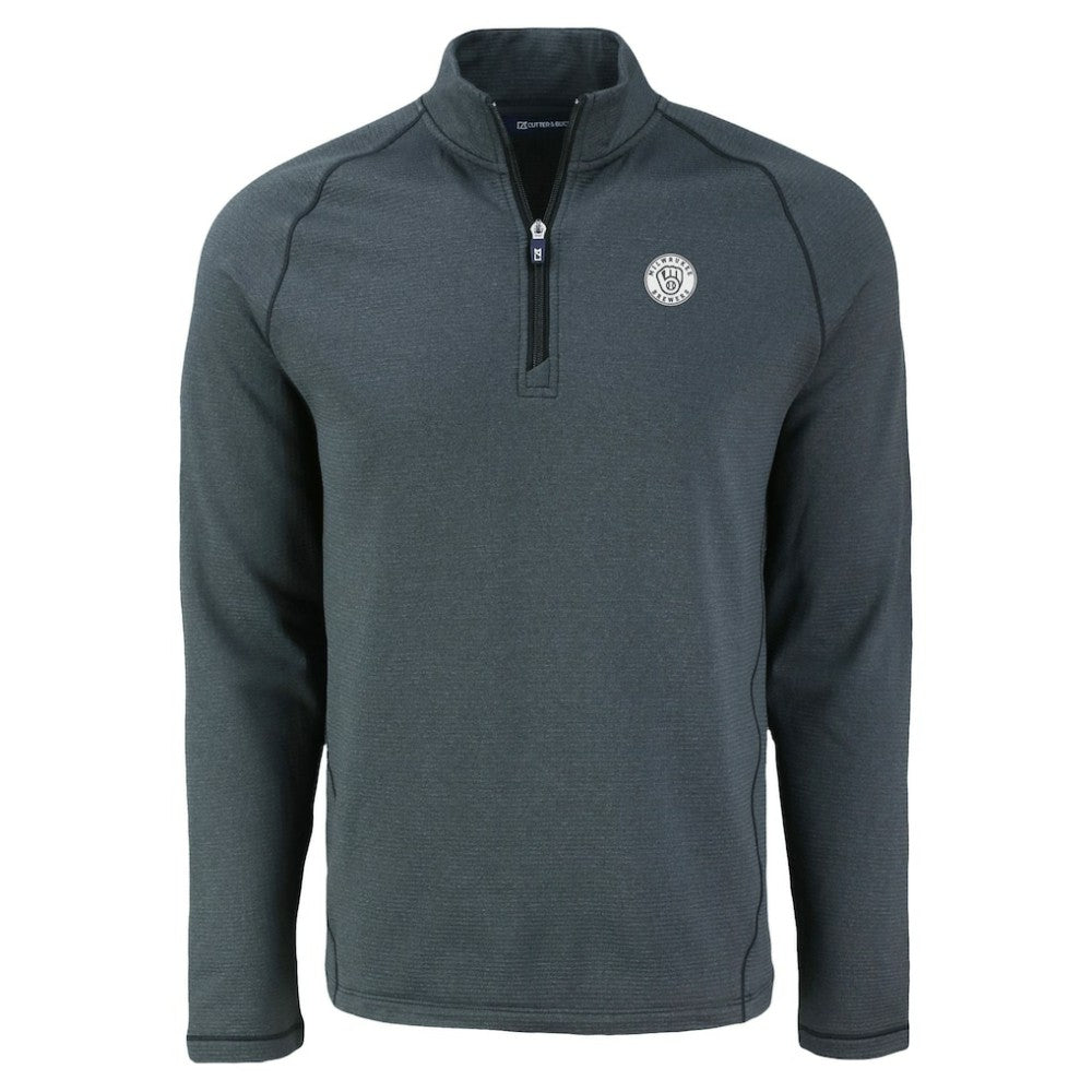 Milwaukee Brewers Cutter & Buck Peshastin Eco Fleece Recycled Raglan Quarter-Zip Top for sale