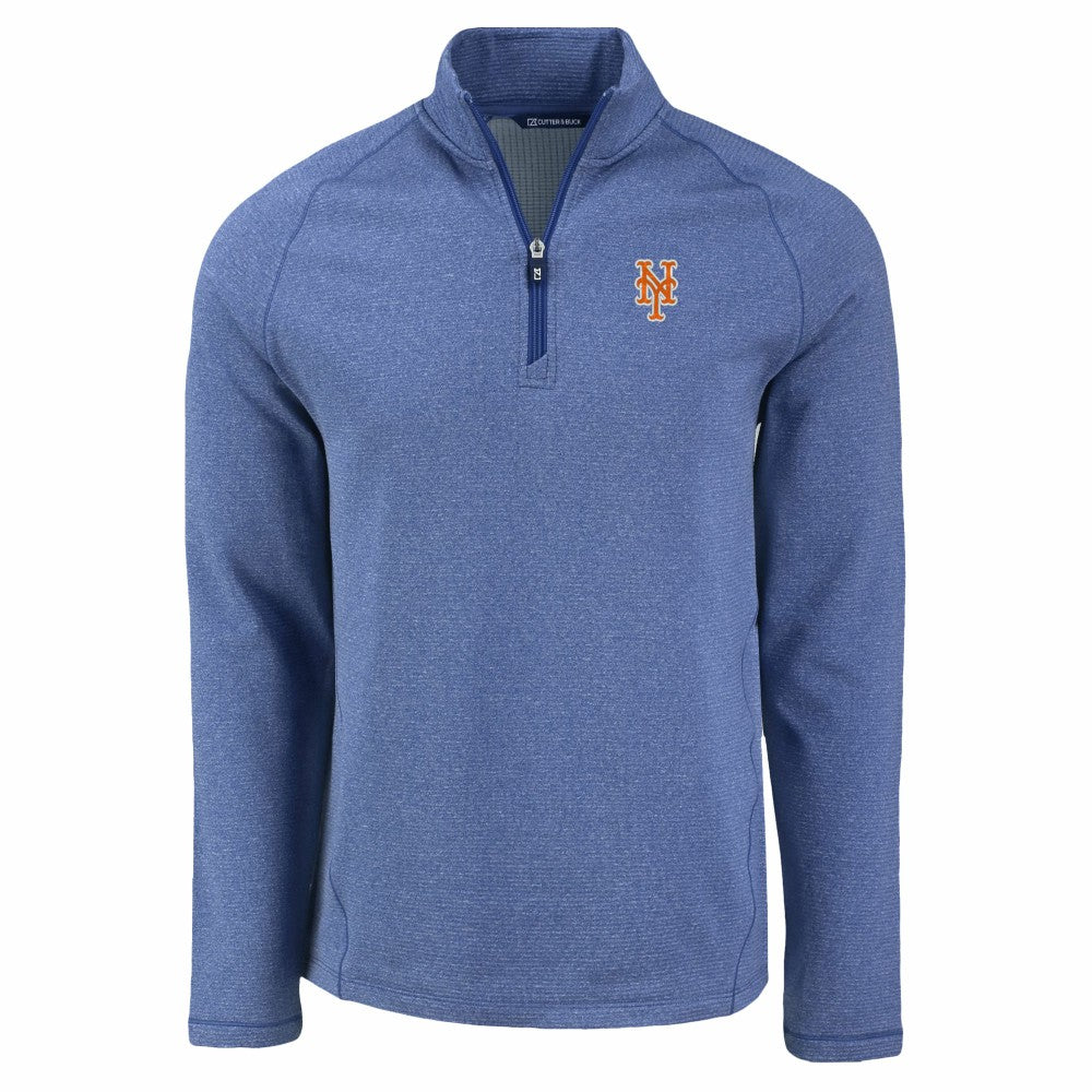 New York Mets Cutter & Buck Peshastin Eco Fleece Recycled Raglan Quarter-Zip Top Outlet