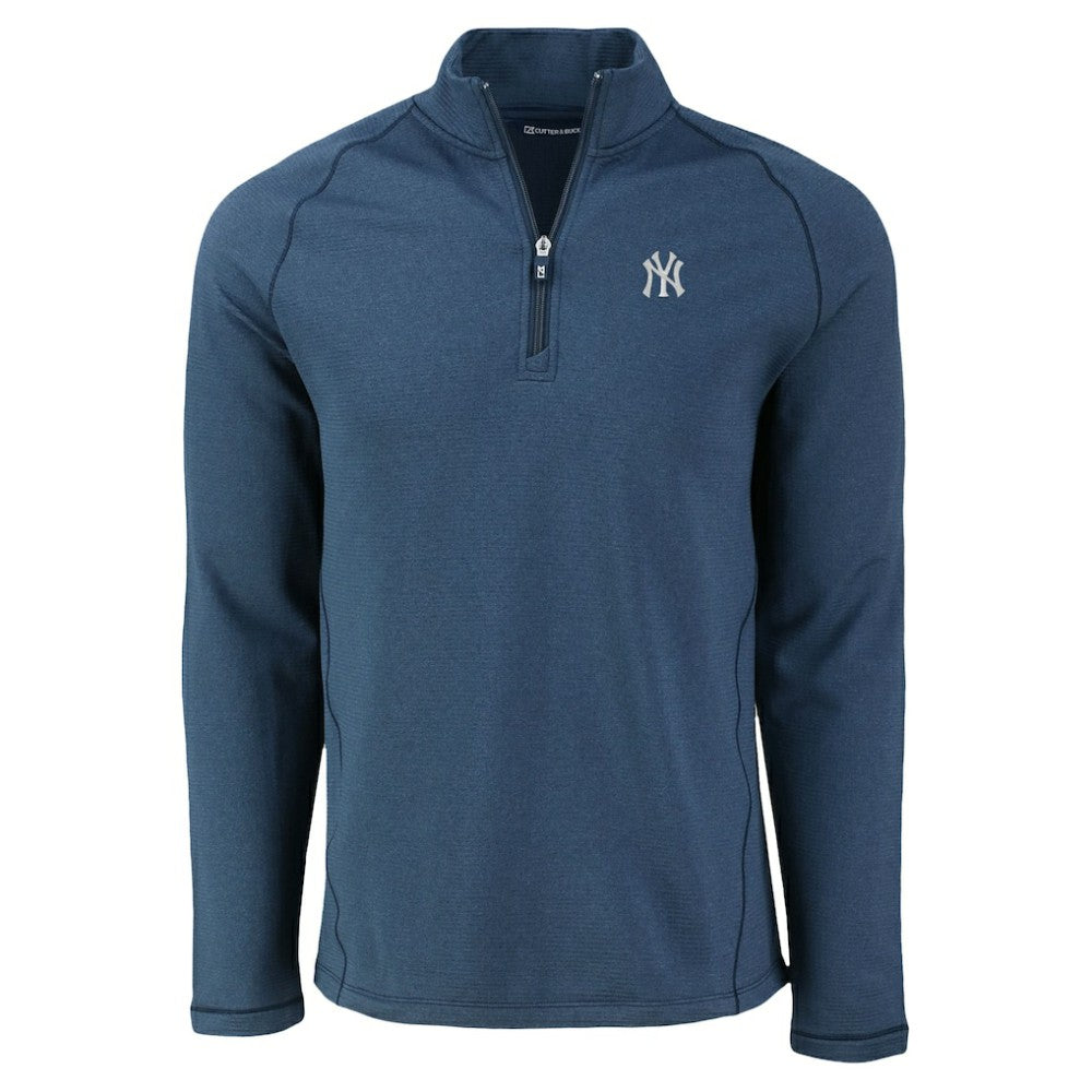 New York Yankees Cutter & Buck Peshastin Eco Fleece Recycled Raglan Quarter-Zip Top Near Me