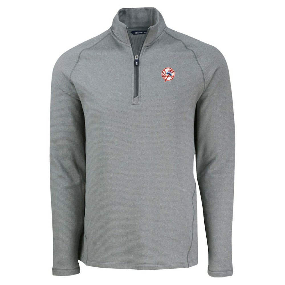 New York Yankees Cutter & Buck Peshastin Eco Fleece Recycled Raglan Quarter-Zip Top Sale