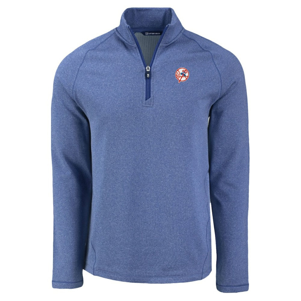 New York Yankees Cutter & Buck Peshastin Eco Fleece Recycled Raglan Quarter-Zip Top Outlet