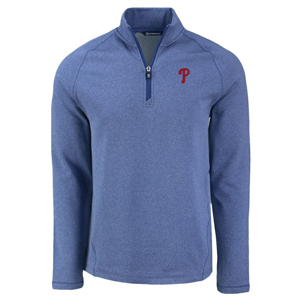 Philadelphia Phillies Cutter & Buck Peshastin Eco Fleece Recycled Raglan Quarter-Zip Top Online