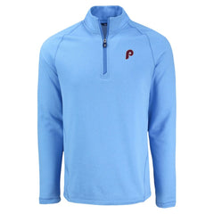 Philadelphia Phillies Cutter & Buck Peshastin Eco Fleece Recycled Raglan Quarter-Zip Top for sale
