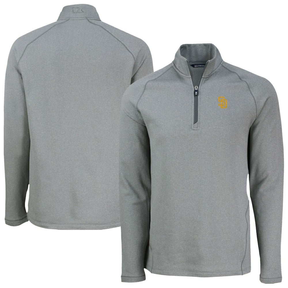 San Diego Padres Cutter & Buck Peshastin Eco Fleece Recycled Raglan Quarter-Zip Top Near Me