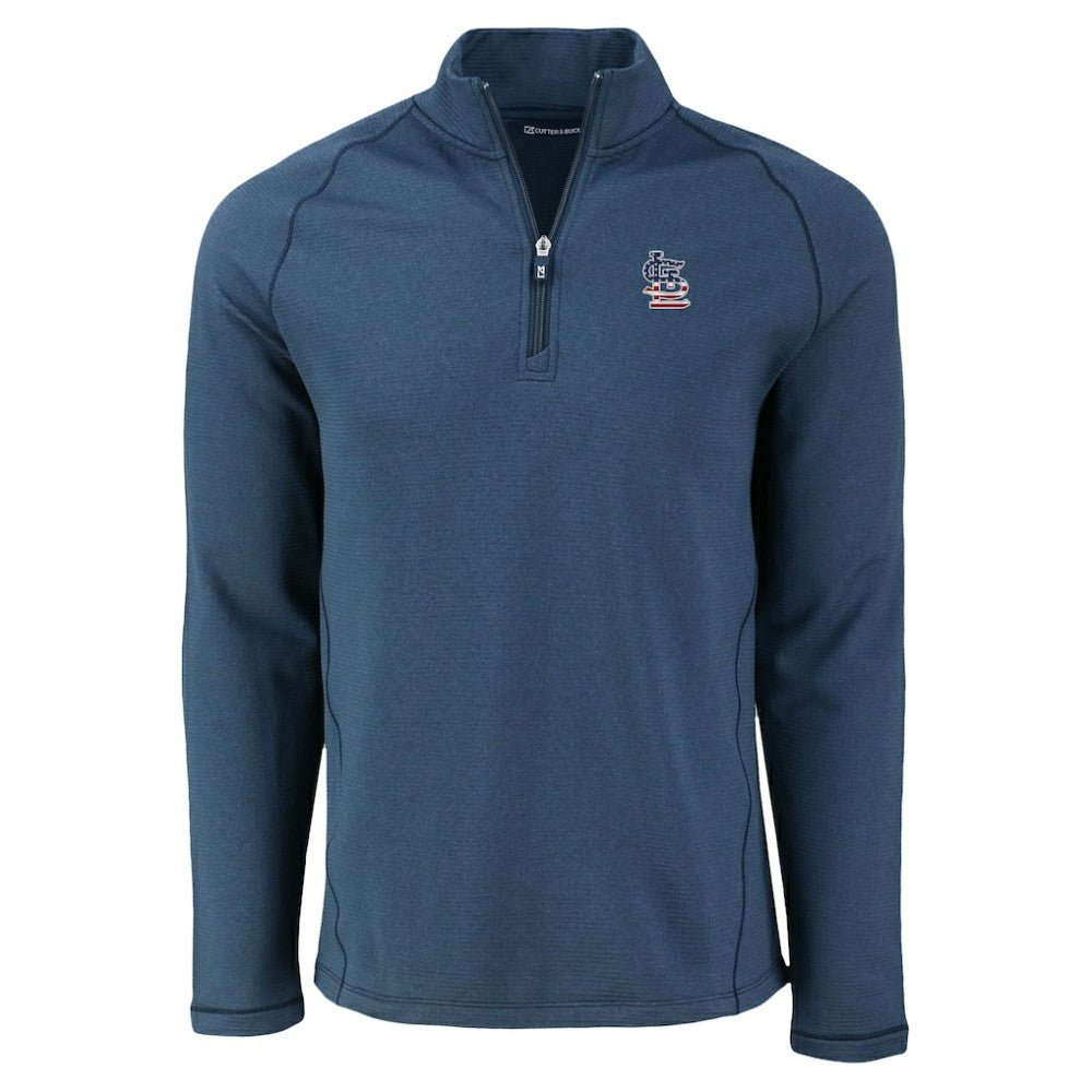 St. Louis Cardinals Cutter & Buck Peshastin Eco Fleece Recycled Raglan Quarter-Zip Top Outlet