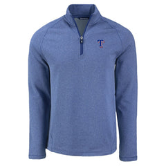Texas Rangers Cutter & Buck Peshastin Eco Fleece Recycled Raglan Quarter-Zip Top for sale