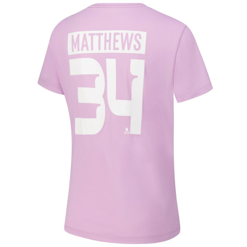 Auston Matthews Toronto Maple Leafs Levelwear Women's Hockey Fights Cancer Anthem Name & Number T-Shirt - Lavender | NHL discount