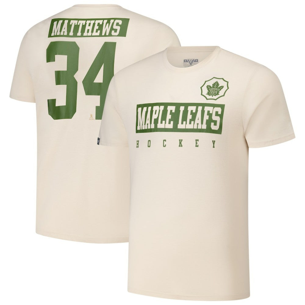 Auston Matthews Toronto Maple Leafs Levelwear 2024 NHL Military Appreciation Richmond Delta Player Name & Number T-Shirt - Khaki | NHL near me