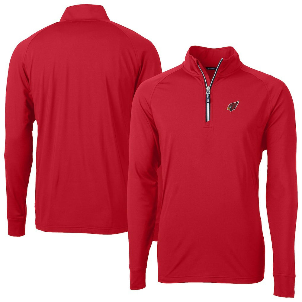 Arizona Cardinals Cutter & Buck Adapt Eco DryTec Raglan Quarter-Zip Jacket - Red - NFL