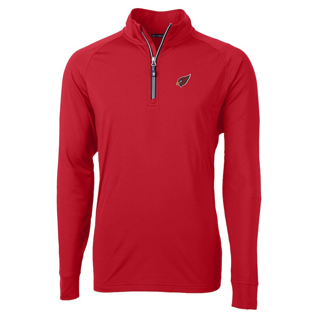 Arizona Cardinals Cutter & Buck Adapt Eco DryTec Raglan Quarter-Zip Jacket - Red - NFL
