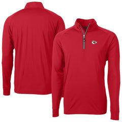 Kansas City Chiefs Cutter & Buck Adapt Eco DryTec Raglan Quarter-Zip Jacket - Red - NFL