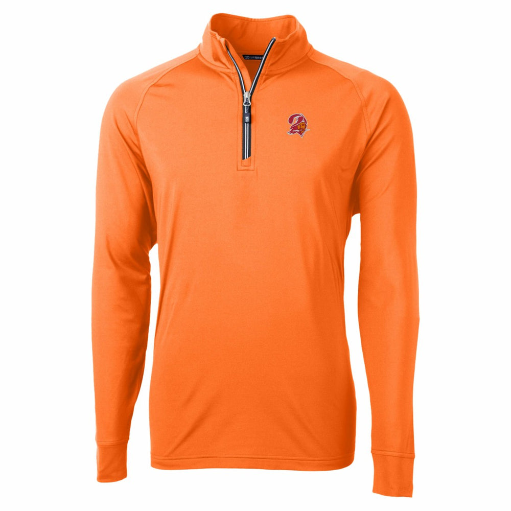 Tampa Bay Buccaneers Cutter & Buck Adapt Eco DryTec Raglan Quarter-Zip Jacket - Orange - NFL
